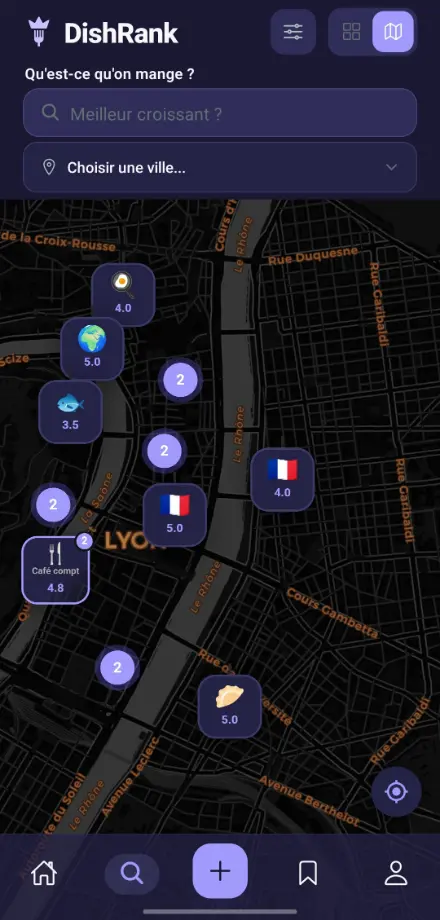 DishRank — carte des plats