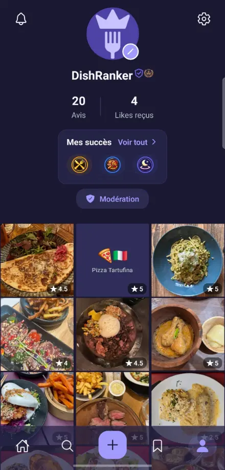 DishRank — profil